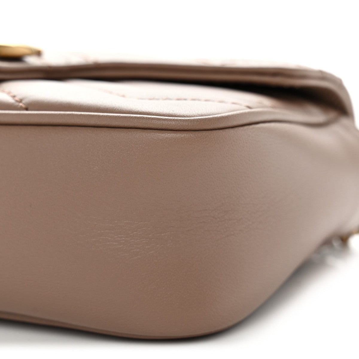 Calfskin Matelasse Super Mini GG Marmont Shoulder Bag Porcelain Rose