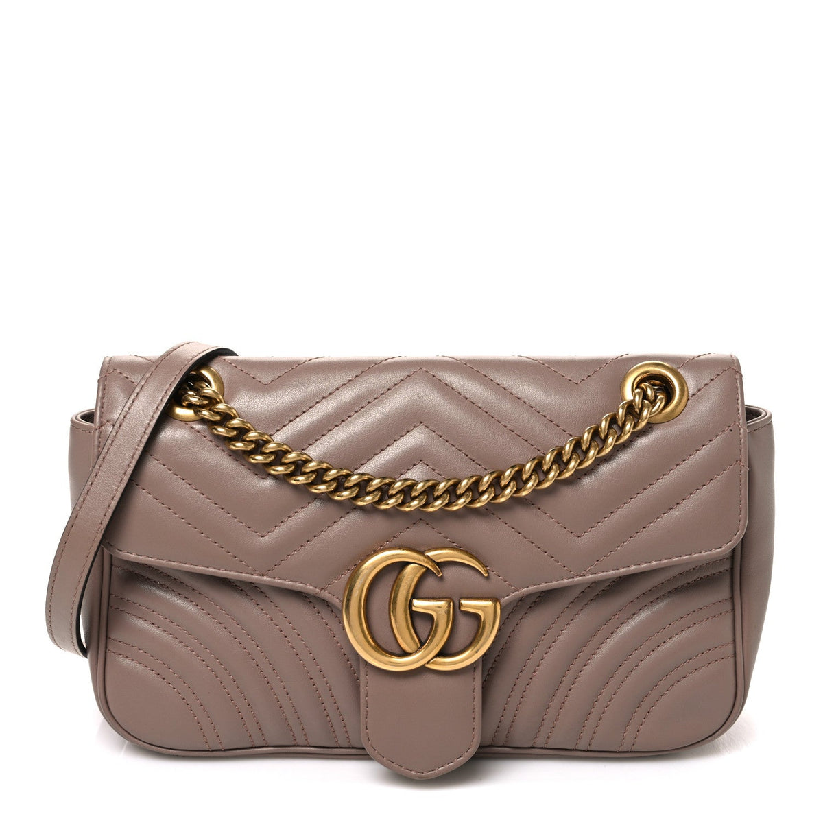 Calfskin Matelasse Small GG Marmont Shoulder Bag Porcelain Rose