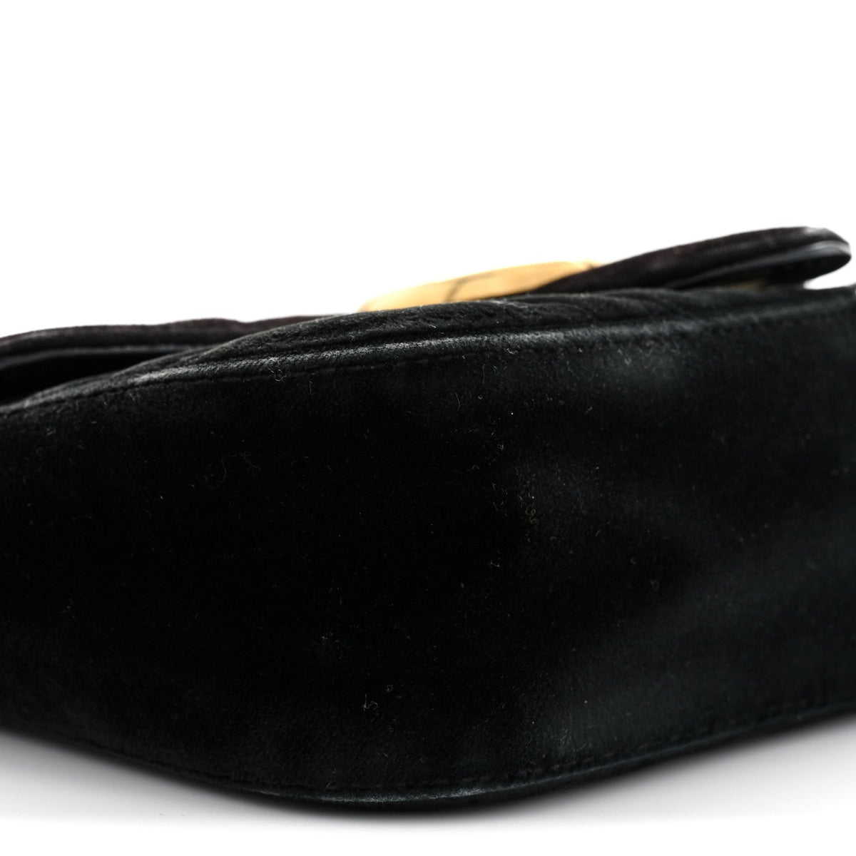 Velvet Matelasse Mini GG Marmont Shoulder Bag Black