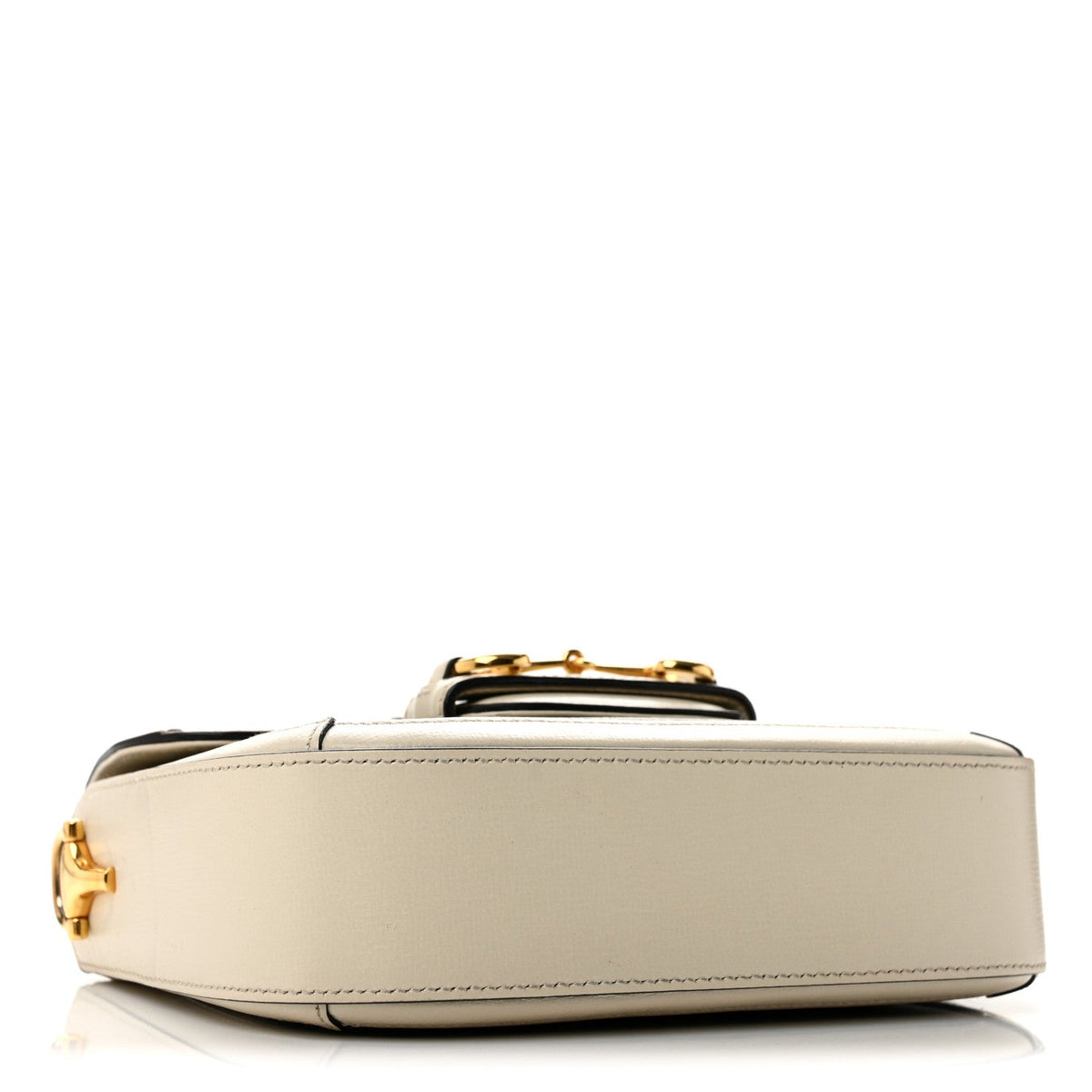GG Supreme Monogram Web Mini Horsebit 1955 Shoulder Bag Beige Mystic White