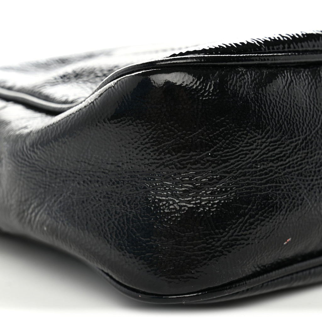 Soft Patent Small Soho Disco Bag Black