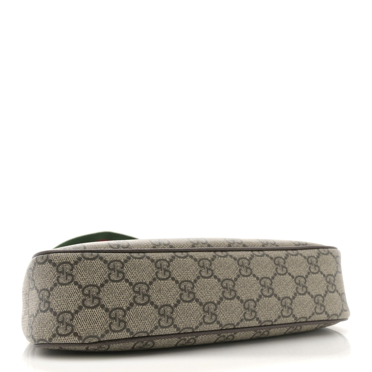GG Supreme Monogram Textured Dollar Calfskin Web Small Ophidia GG Handbag Beige Ebony New Acero