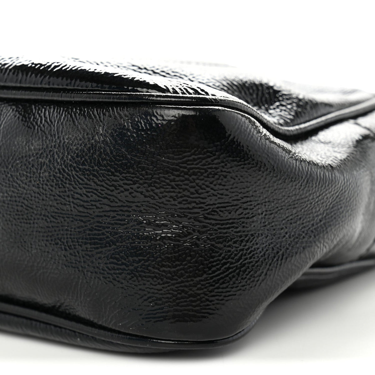 Soft Patent Small Soho Disco Bag Black