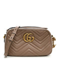 Calfskin Matelasse Small GG Marmont Chain Shoulder Bag Porcelain Rose