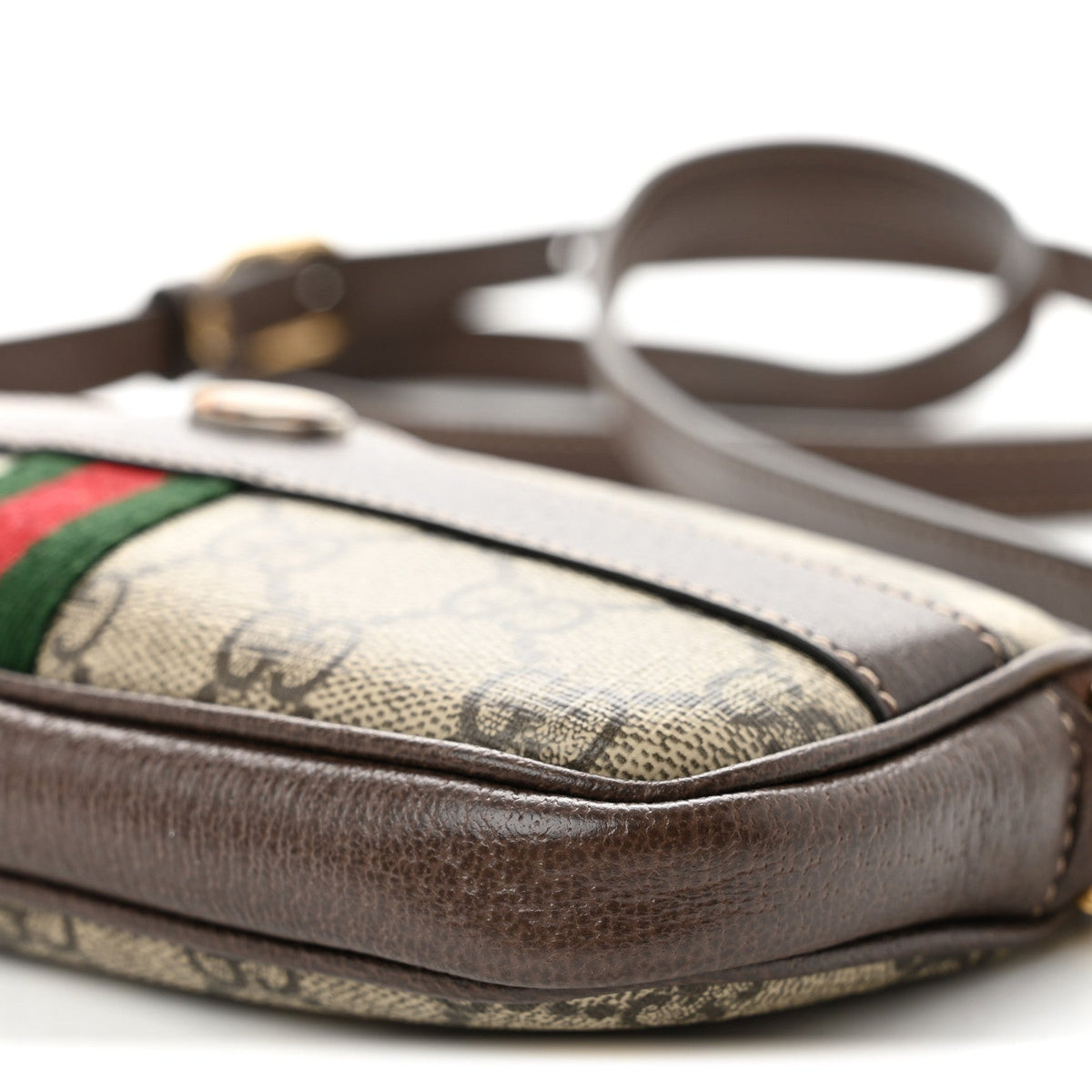 GG Supreme Monogram Web Mini Ophidia GG Bag Brown