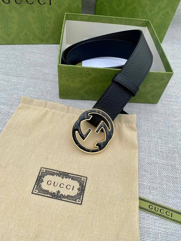 GUCCI Embellished coated-canvas and leather belt 'Black'