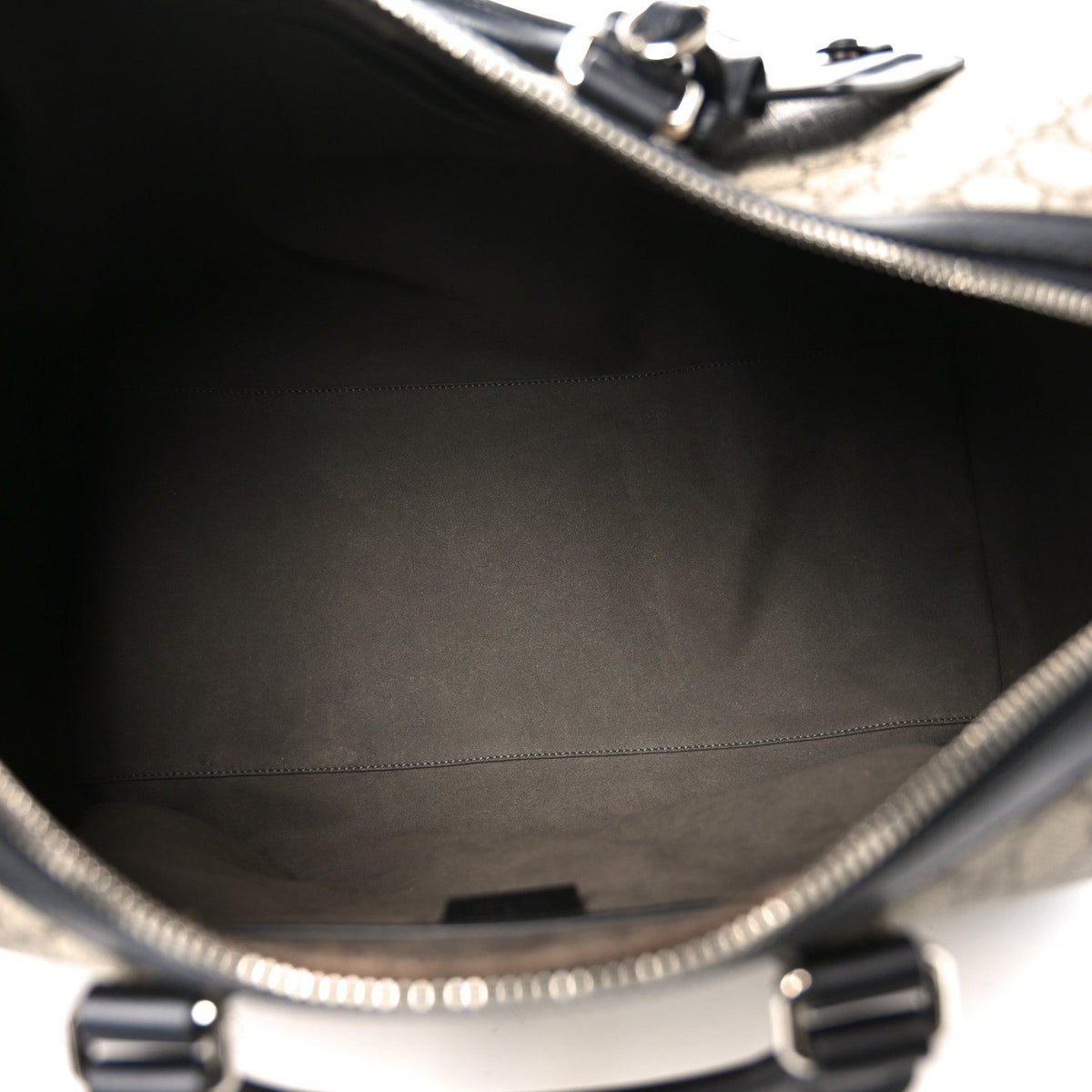 GG Supreme Monogram Selleria Calfskin Medium Duffle Beige Ebony Black
