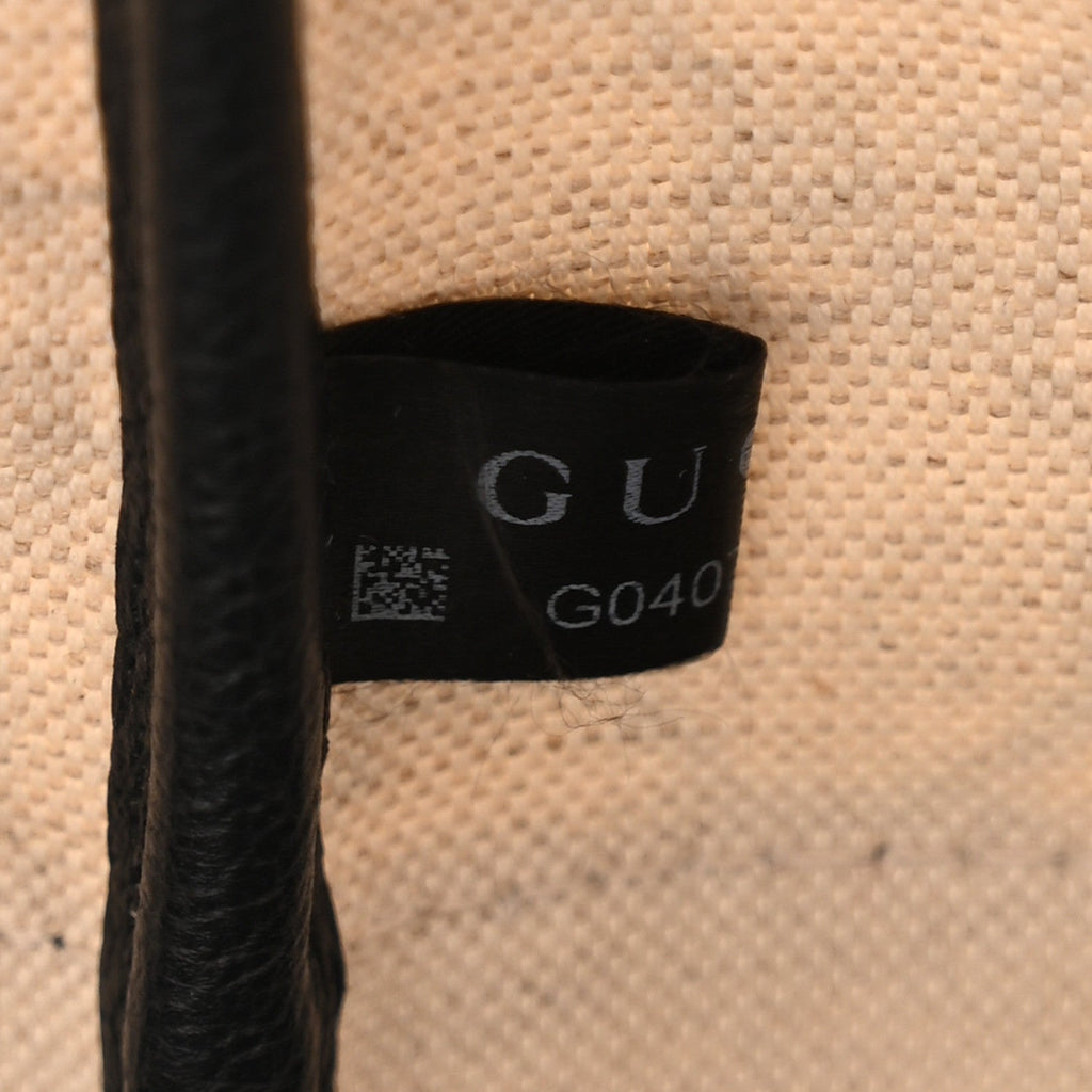 GG Supreme Monogram Textured Dollar Calfskin Web Large Ophidia Tote Beige Blue