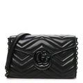 Nappa Matelasse Monochrome GG Marmont Wallet On Chain Black