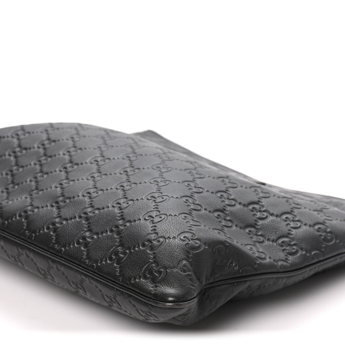 Guccissima Medium Flat Messenger Bag Black