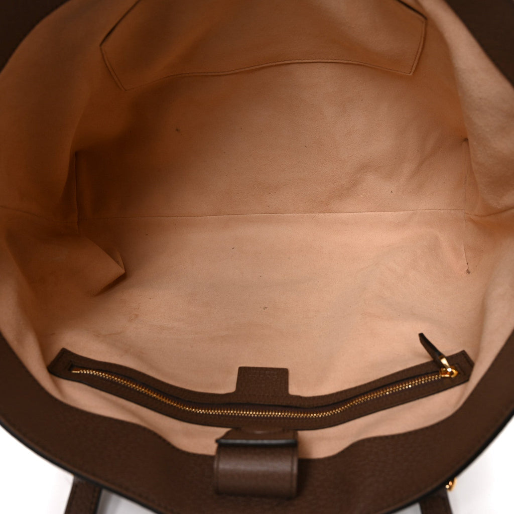 GG Supreme Monogram Medium Ophidia Shopping Tote Brown
