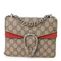 GG Supreme Monogram Mini Dionysus Shoulder Bag Hibiscus Red