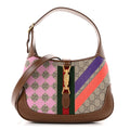 GG Supreme Monogram Azalea Calfskin Print Web Small Jackie 1961 Hobo Multicolor