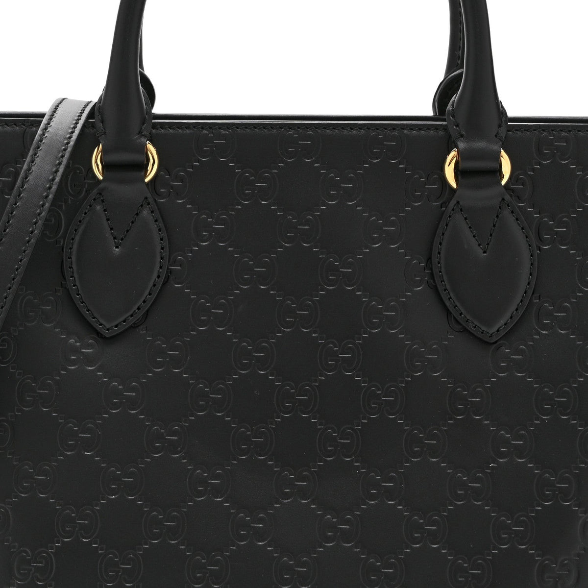 Guccissima Small Zippered Bucket Tote Black