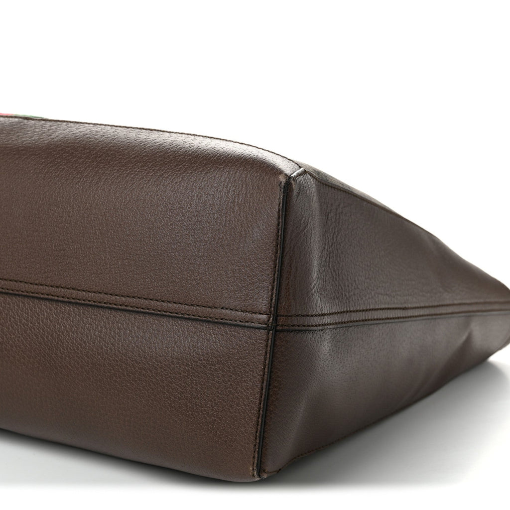 Gg Supreme Monogram Web Ophidia Tote Brown
