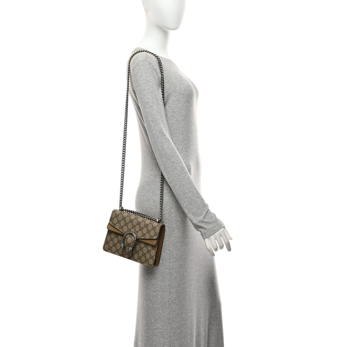 GG Supreme Monogram Mini Dionysus Shoulder Bag Taupe