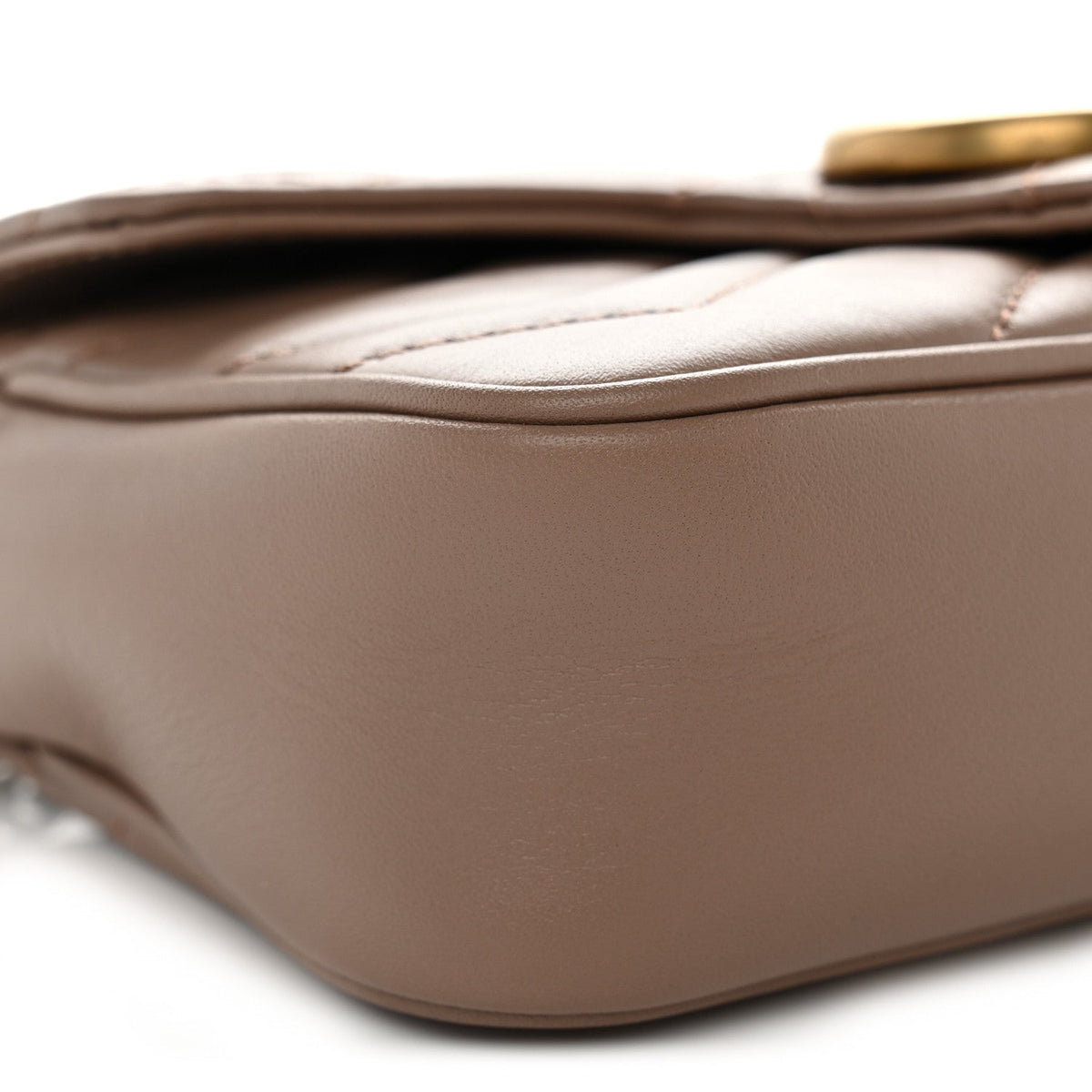 Calfskin Matelasse Super Mini GG Marmont Shoulder Bag Porcelain Rose