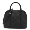 Microguccissima Medium Dome Bag Black
