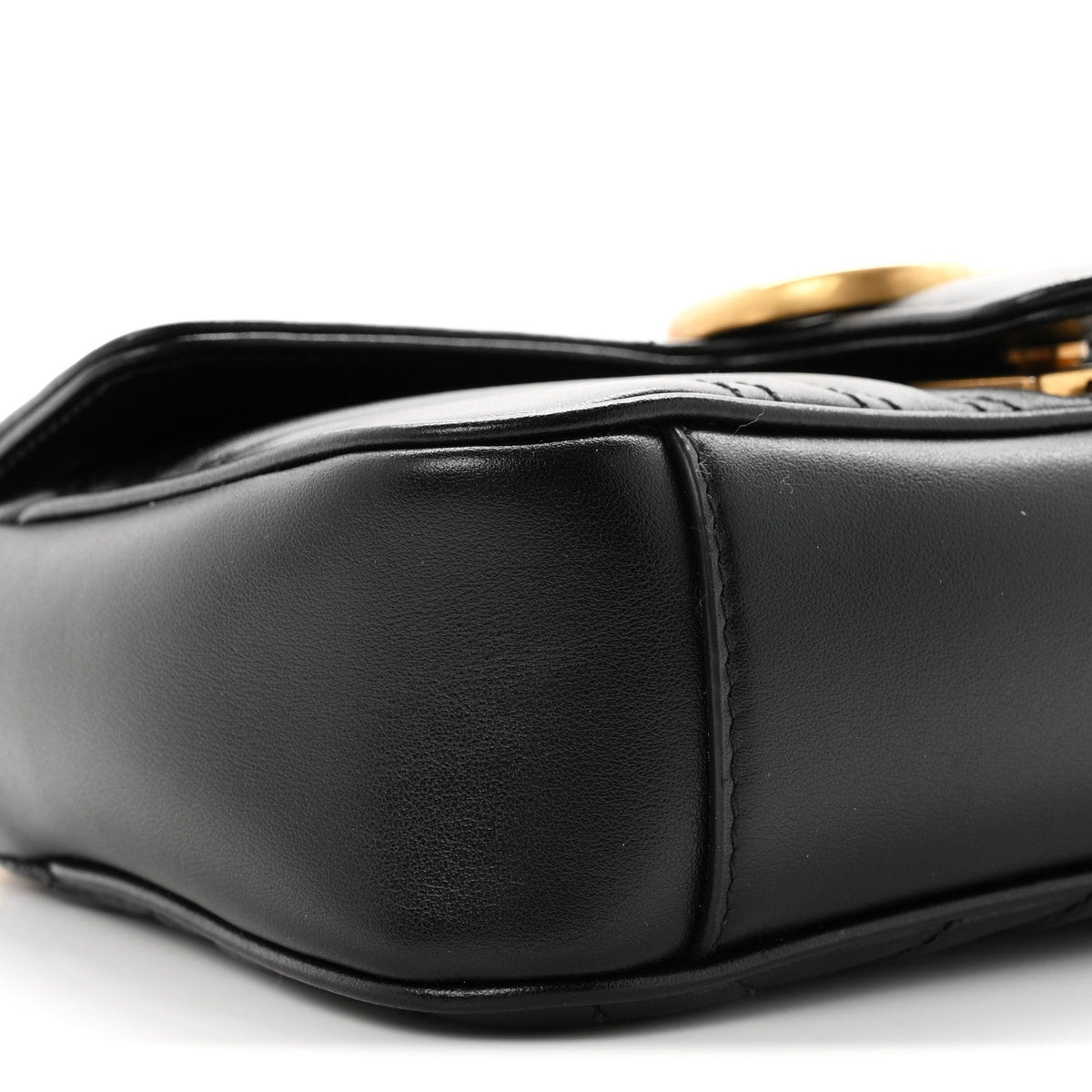Calfskin Matelasse Mini GG Marmont Shoulder Bag Black