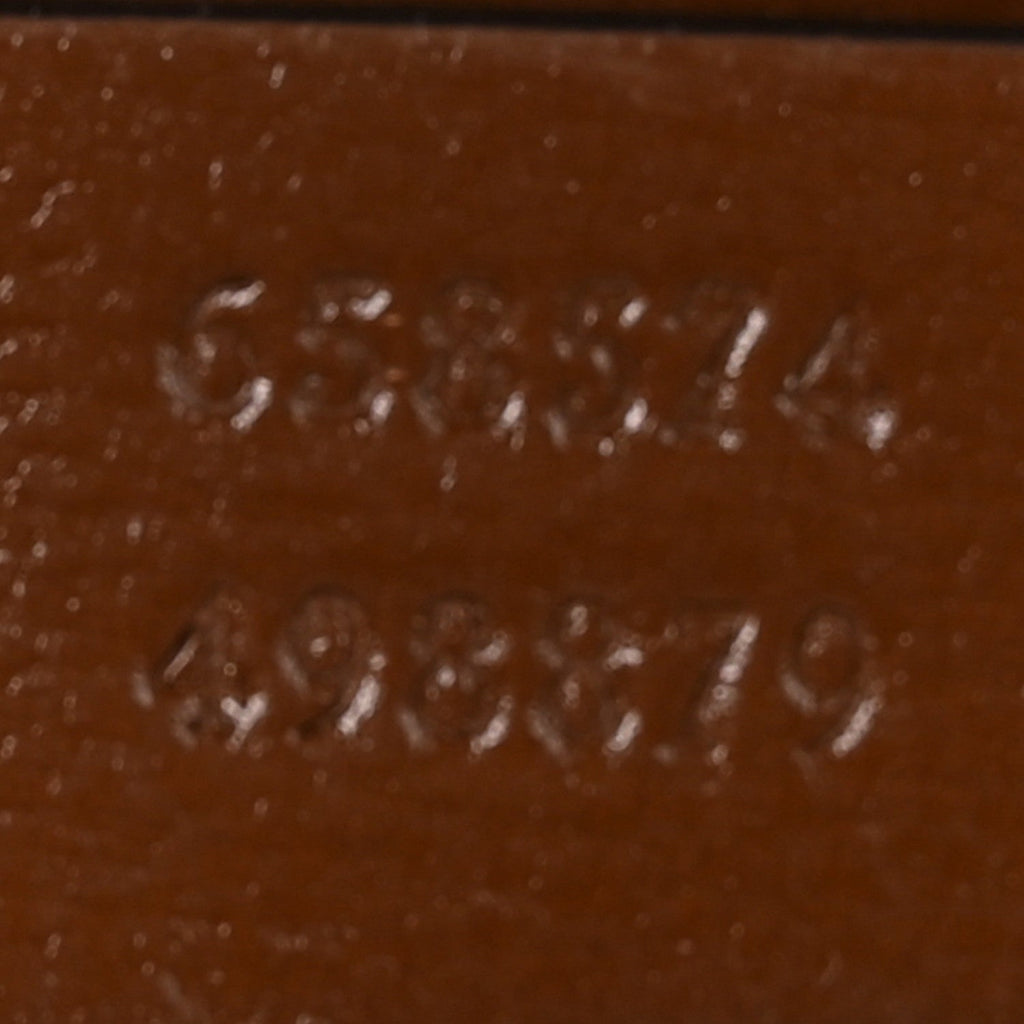 GG Supreme Monogram Azalea Calfskin Web Mini Horsebit 1955 Shoulder Bag Beige Ebony Brown Sugar