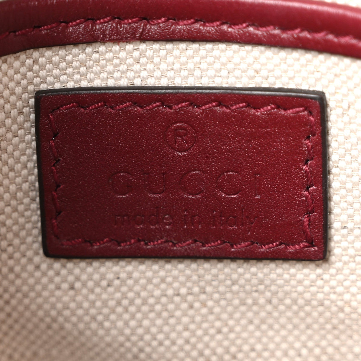 GG Supreme Monogram Web Mini Horsebit 1955 Shoulder Bag Beige Burgundy