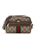GG Supreme Monogram Web Mini Ophidia Shoulder Bag Brown