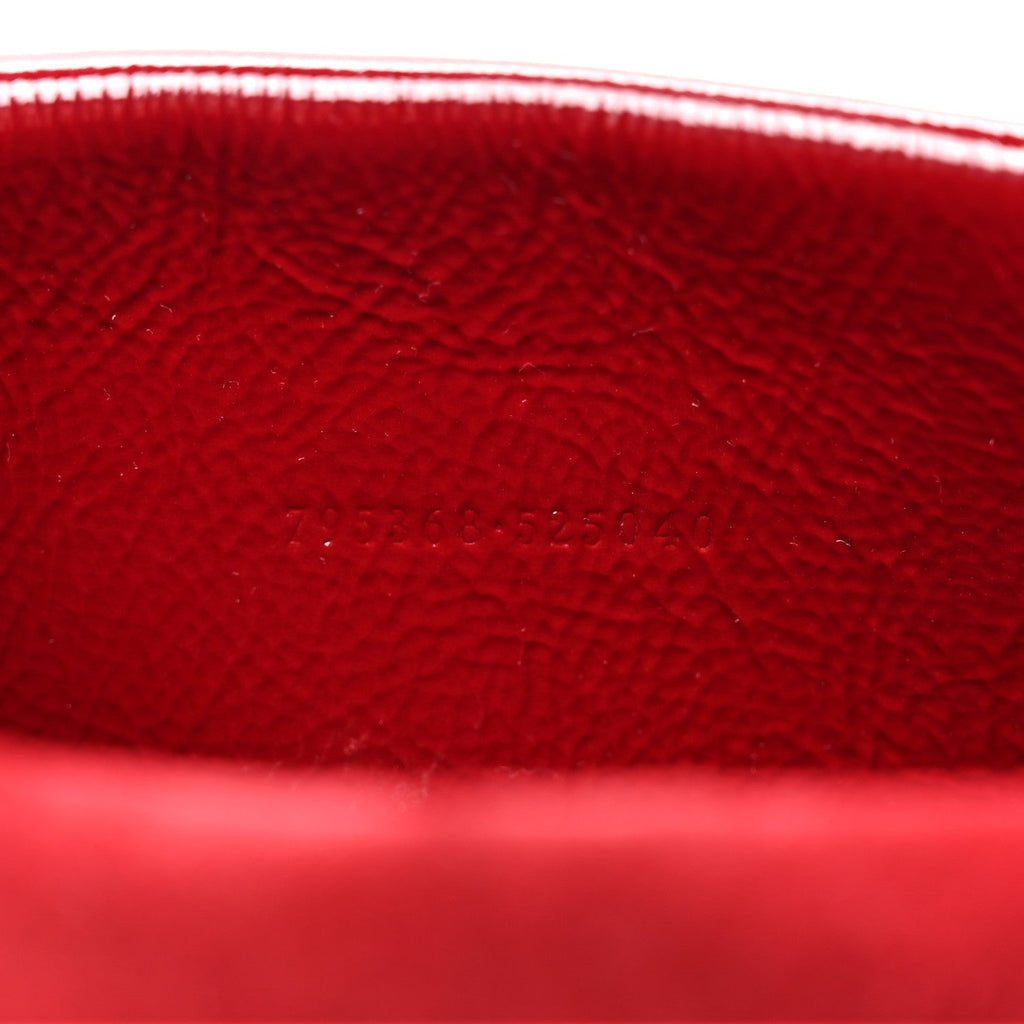 Crinkled Patent Mini Dionysus Shoulder Bag Rosso Ancora Red