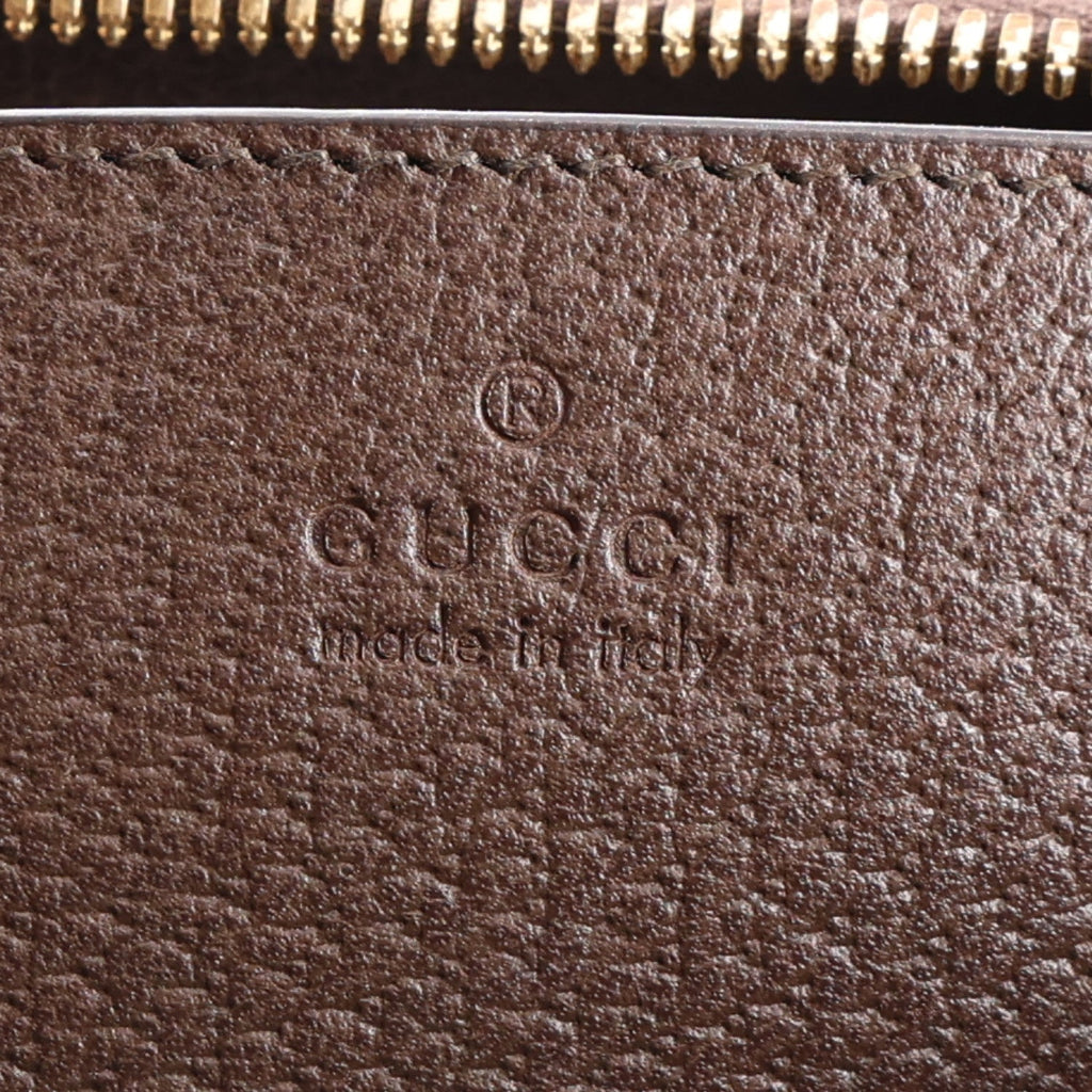GG Supreme Monogram Textured Dollar Calfskin Small Ophidia Hobo Beige Ebony New Acero