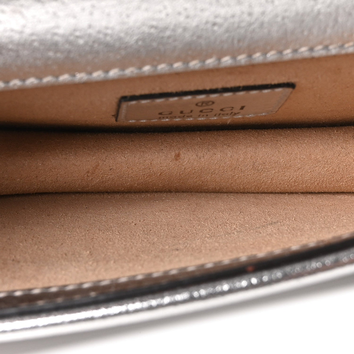 Metallic Calfskin Super Mini Dionysus Shoulder Bag Silver