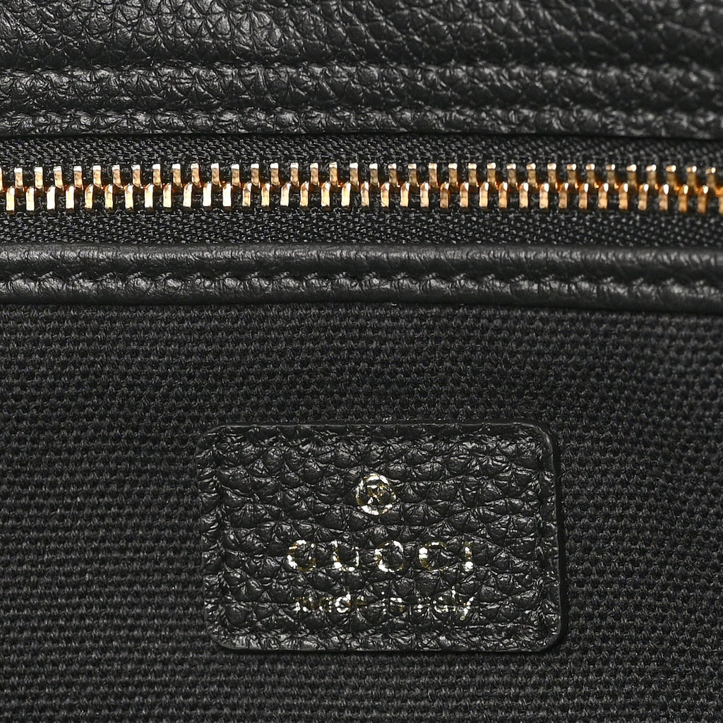 Grained Calfskin Medium Jackie Top Handle Bag Black
