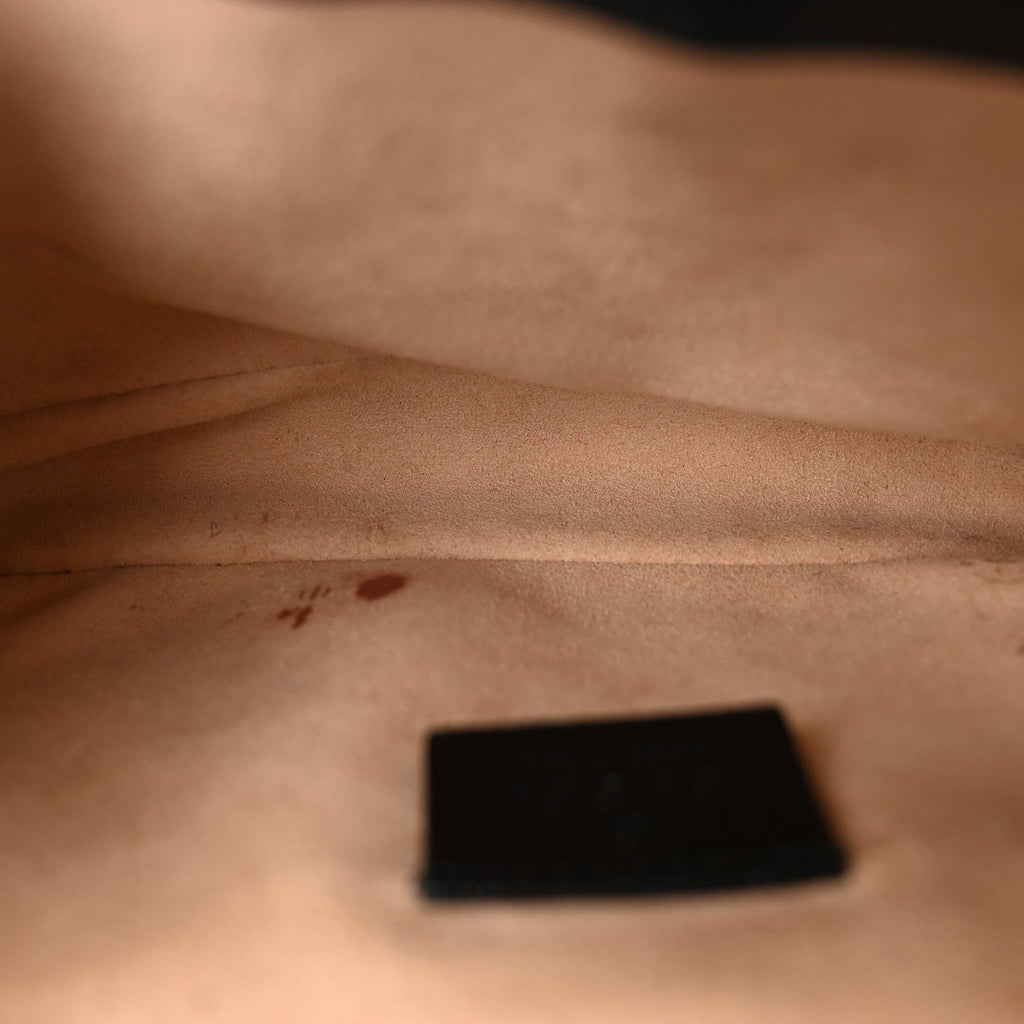 GG Supreme Monogram New Sakai Lux Calfskin Mini Padlock Flap Pocket Shoulder Bag Beige Ebony Black Cuir