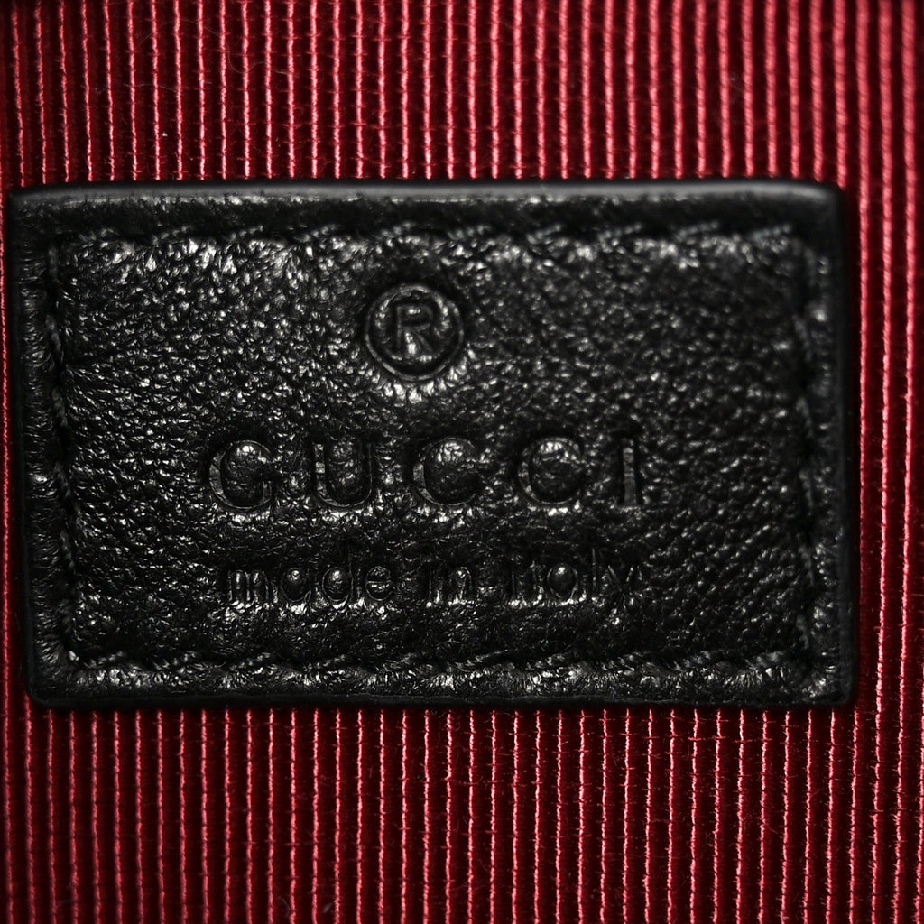 Lambskin Matelasse Mini GG Marmont Shoulder Bag Black