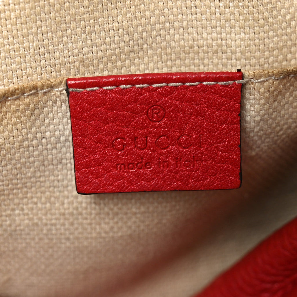 Pebbled Calfskin Small Soho Disco Bag Tabasco Red