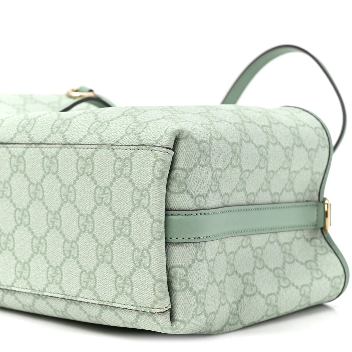GG Supreme Monogram Emblem Medium Tote Bag Sage Green