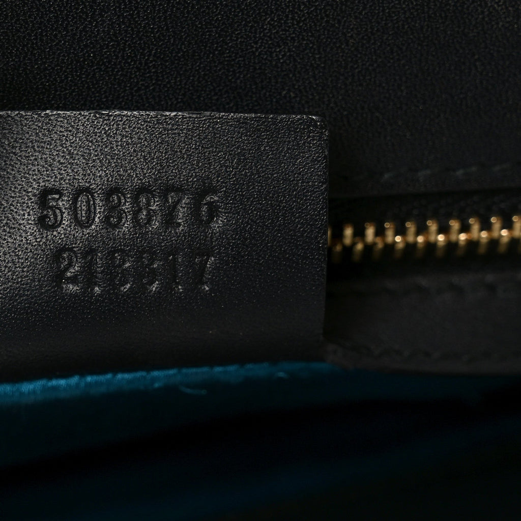 Suede Patent GG Web Medium Ophidia Chain Shoulder Bag Black