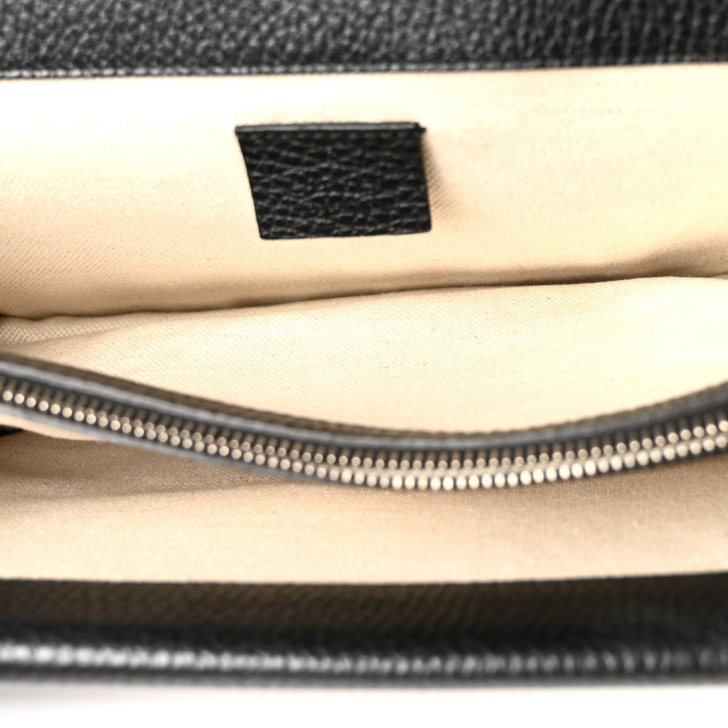 Pebbled Calfskin Small Dionysus Shoulder Bag Black
