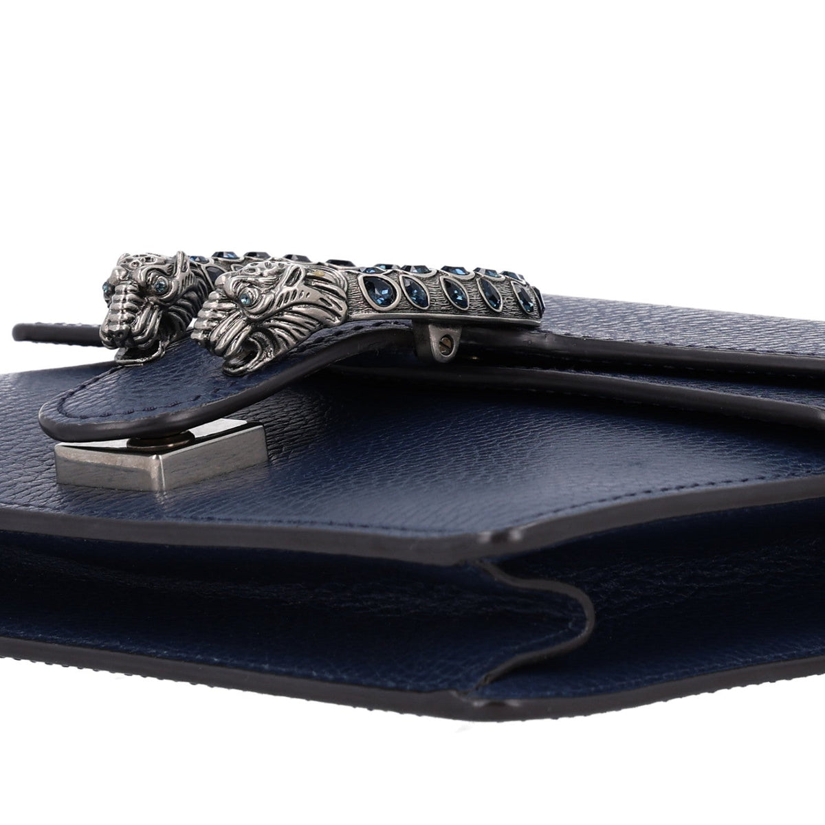 Dollar Calfskin Crystal Mini Dionysus Shoulder Bag Blue Agata Montana Sapphire