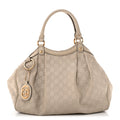 Guccissima Medium Sukey Tote Mystic White