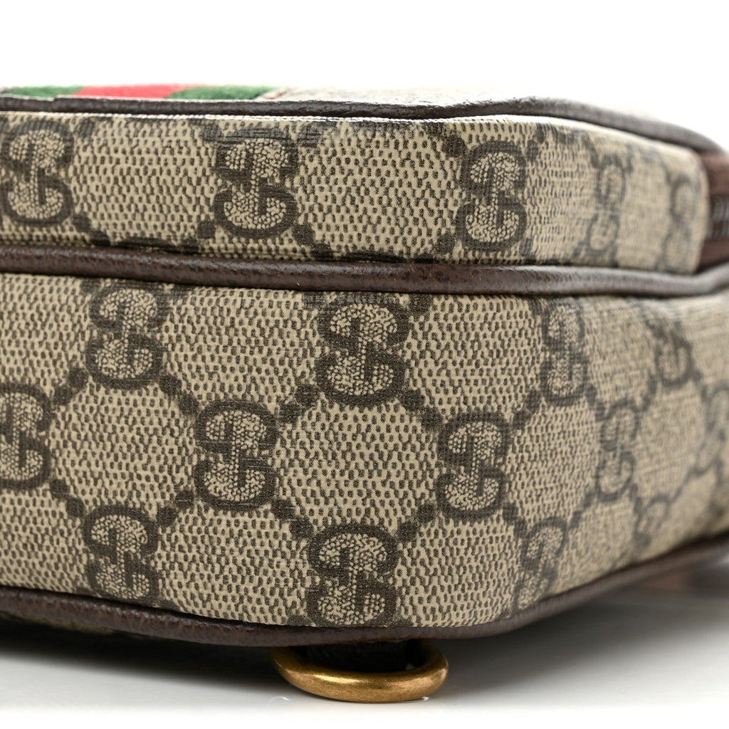 GG Supreme Monogram Web Mini Ophidia Messenger Brown