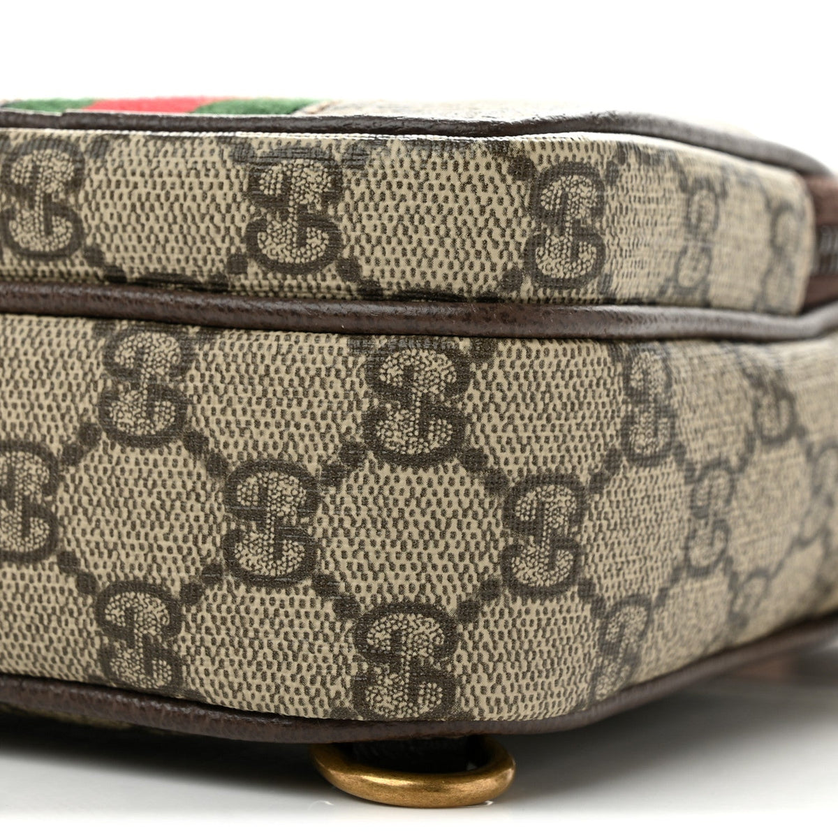 GG Supreme Monogram Web Mini Ophidia Messenger Brown