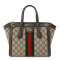 GG Supreme Monogram Small Ophidia Tote Bag Brown