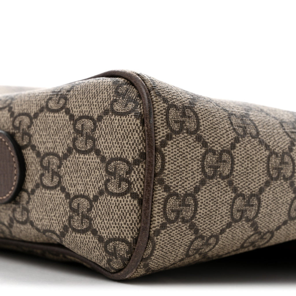 GG Supreme Monogram Web Small Ophidia Shoulder Bag Brown
