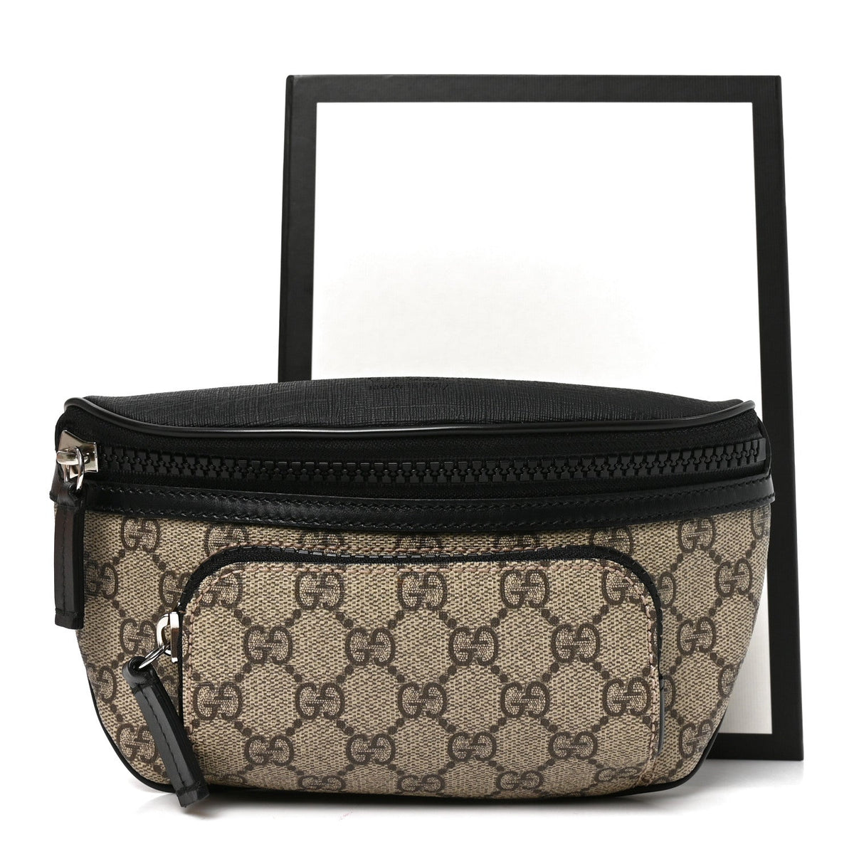 GG Supreme Monogram Belt Bag Black