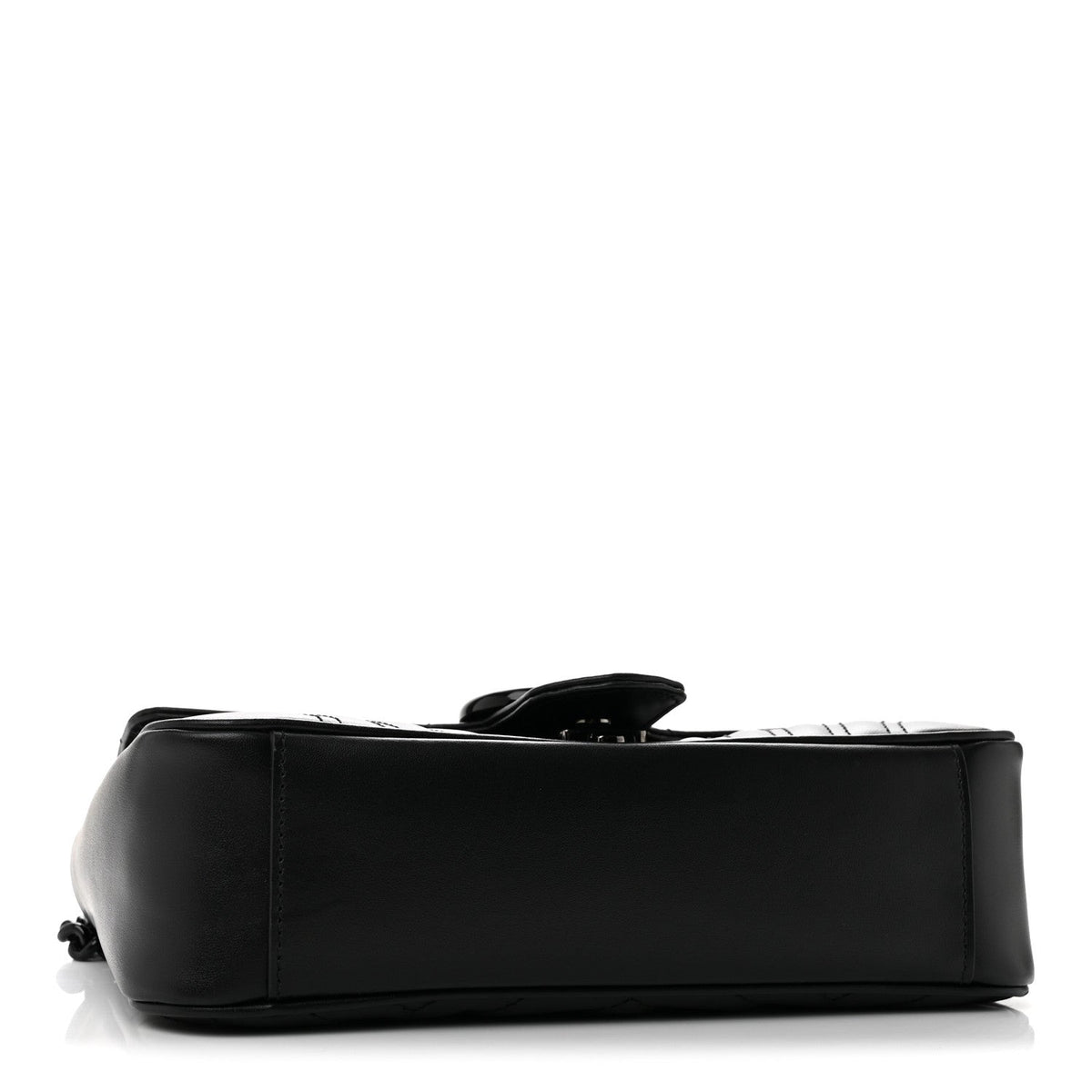 Calfskin Matelasse Monochrome Small GG Marmont Shoulder Bag Black
