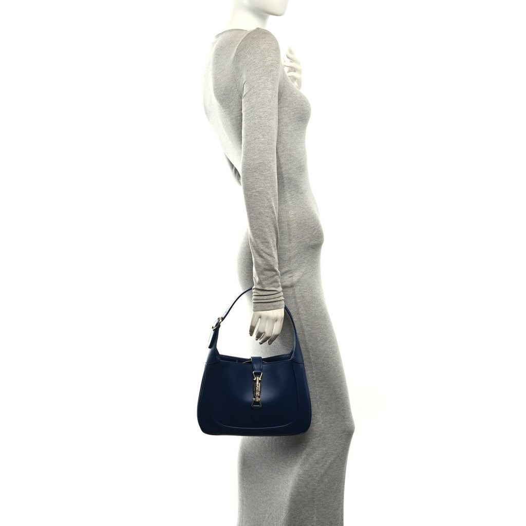 Sea Calfskin Web Medium Jackie 1961 Hobo Plastic Blue
