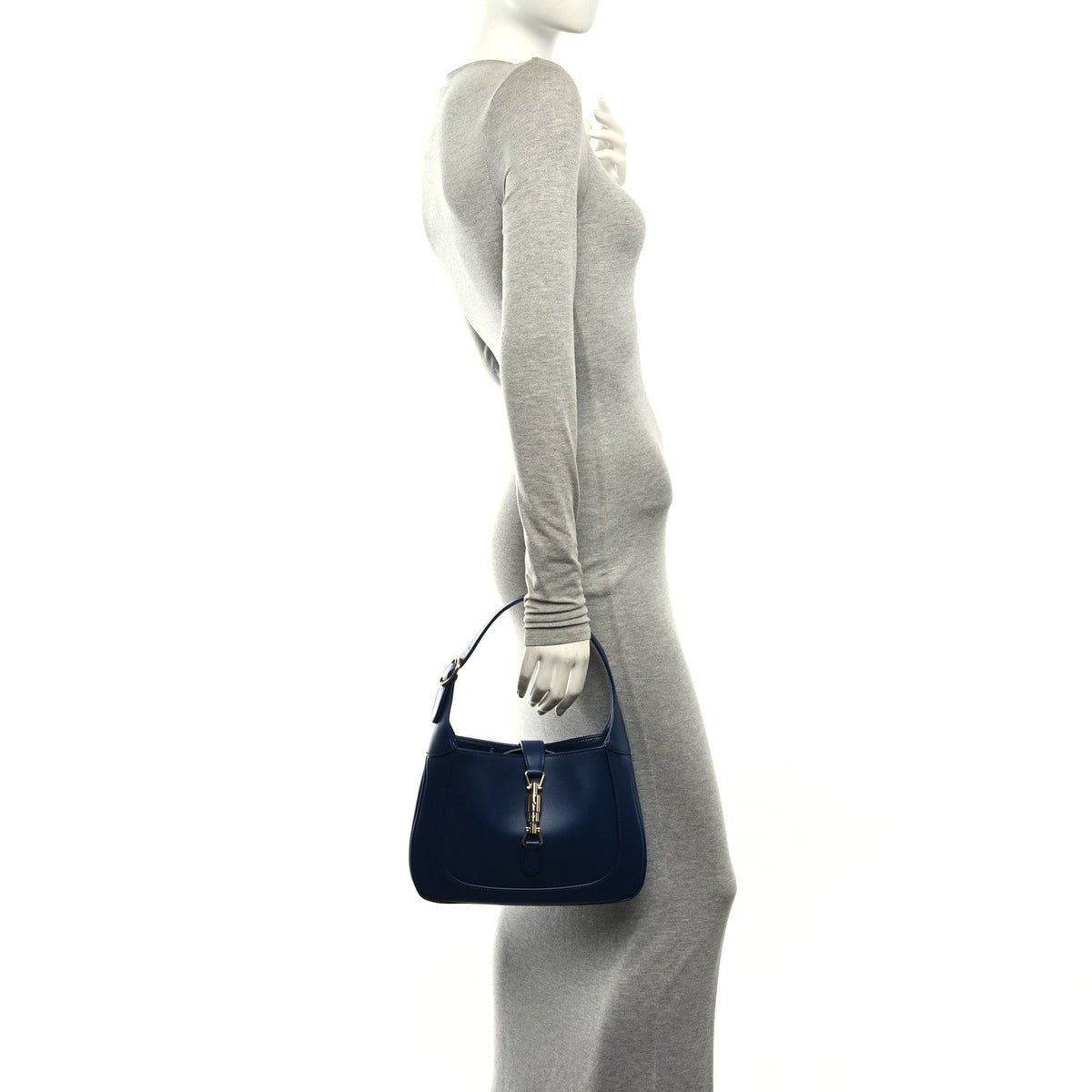 Sea Calfskin Web Medium Jackie 1961 Hobo Plastic Blue