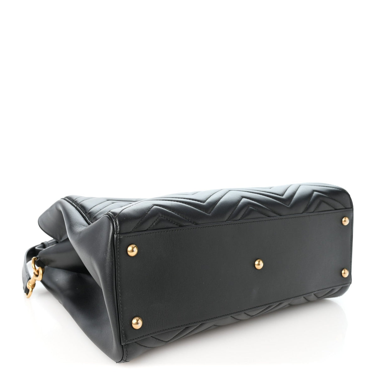 Calfskin Matelasse Medium GG Marmont Tote Black
