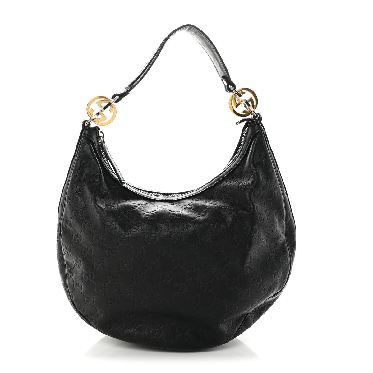 Guccissima Medium GG Twins Hobo Black