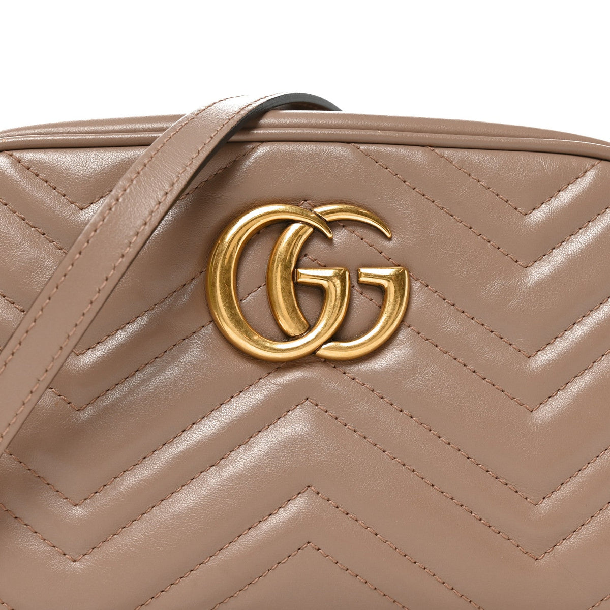 Calfskin Matelasse Small GG Marmont Chain Shoulder Bag Porcelain Rose