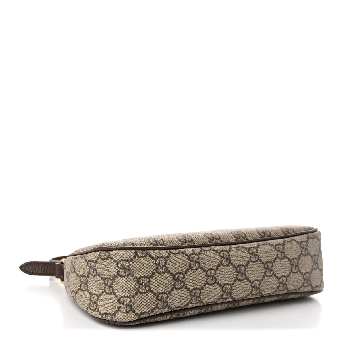 GG Supreme Monogram Textured Dollar Calfskin Small Ophidia Hobo Beige Ebony New Acero